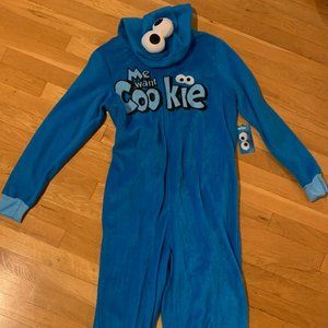 Cookie Monster Adult Onesie with hood